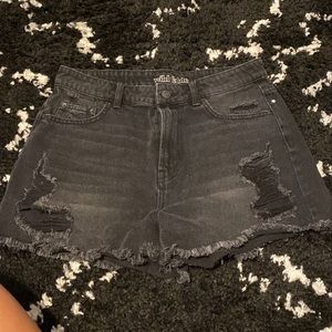 Wild Fable black distressed denim shorts